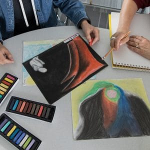 People are engaging in color therapy.