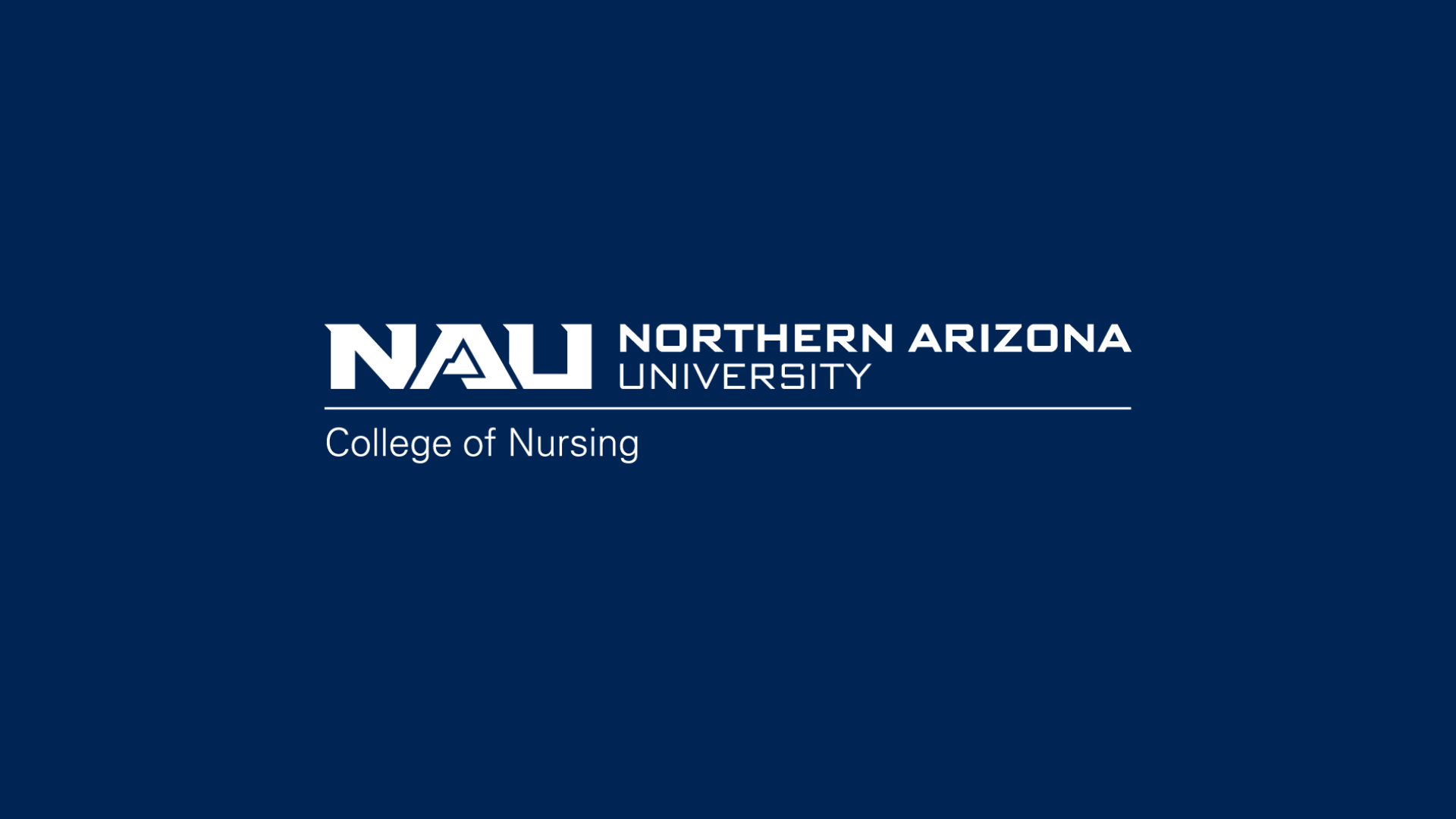 N A U College of Nursing logo.