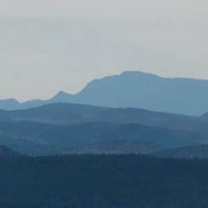 mountains seen from nau in flagstaff at dawn