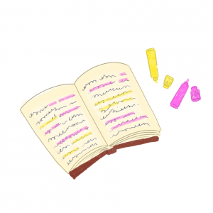 Graphic of book highlighter