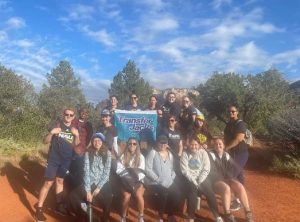 A group picture of the Transfer Jacks outside in Sedona