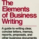 Image of a book cover, with red text on a white background, titled The Elements of Business Writing