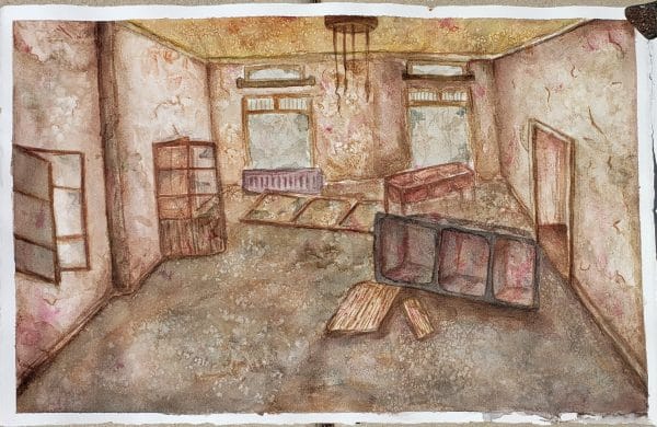 Decaying, Adrianna Vasquez Melero. 2020. Watercolor. Image courtesy of the Artist.