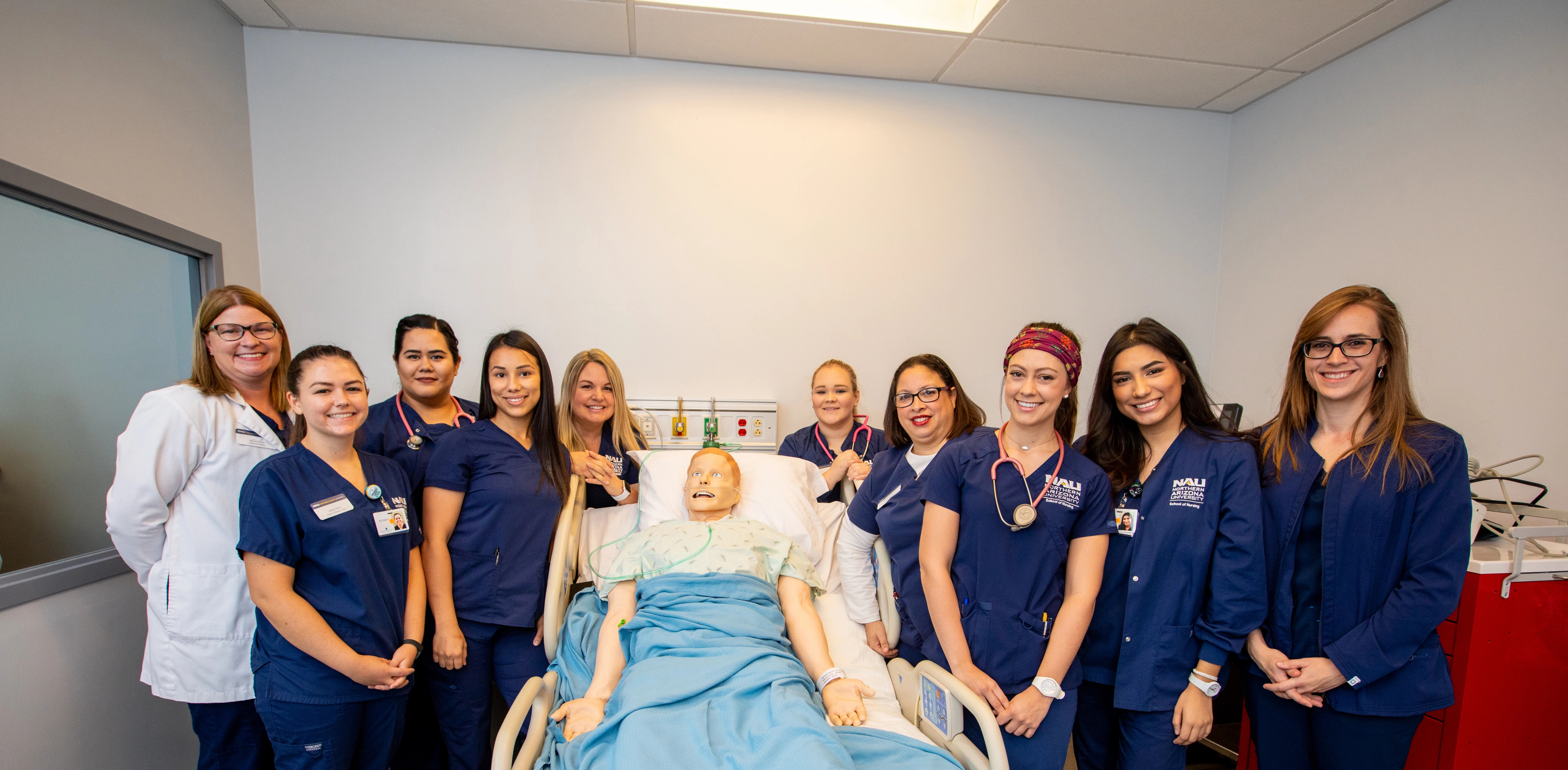 NAU–Yuma nursing students pose for a photo