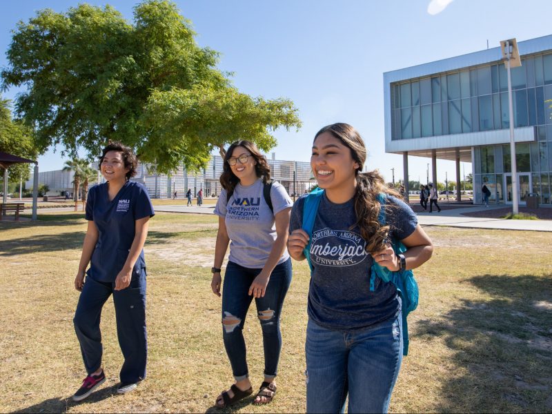 NAU–Yuma students walking on campus