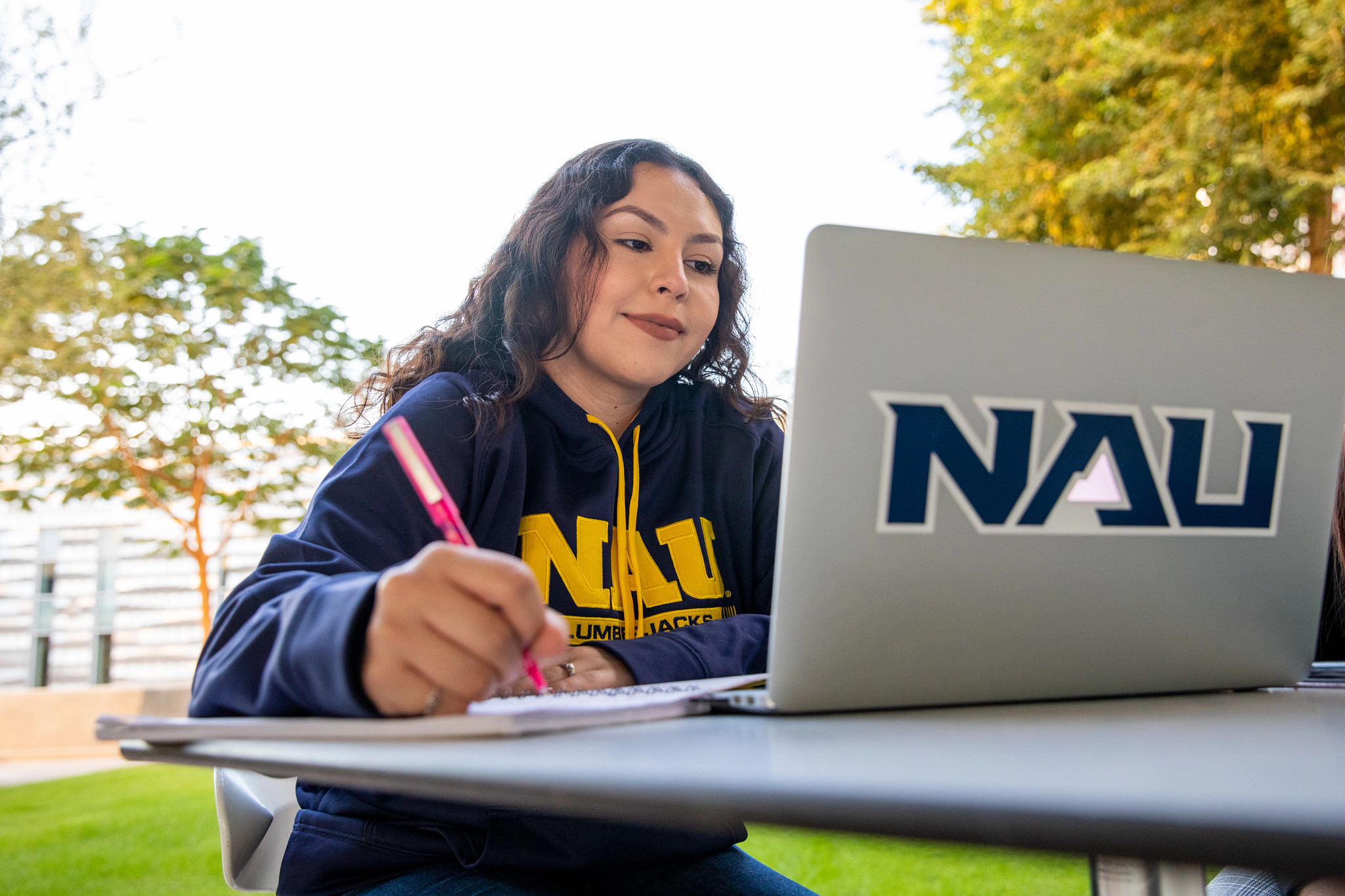 NAU–Yuma student working on laptop
