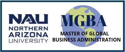 Northern Arizona University Master of Global Business Administration logo.