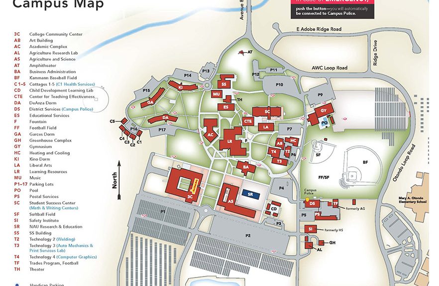 northern arizona university campus map Nau Yuma Map Nau Yuma northern arizo...